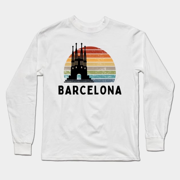 Barcelona inspired design Long Sleeve T-Shirt by IOANNISSKEVAS